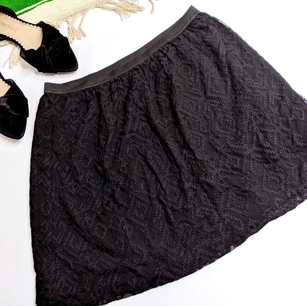 Madewell NWT Black Lace Skirt Size Large